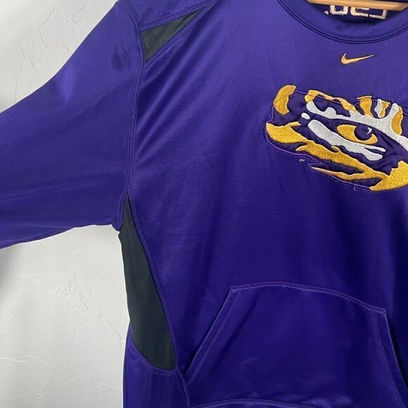 🏈🏀 Vintage LSU Louisiana StateTigers NIKE “Center Swoosh” Crewneck Sweatshirt - Picture 5 of 12